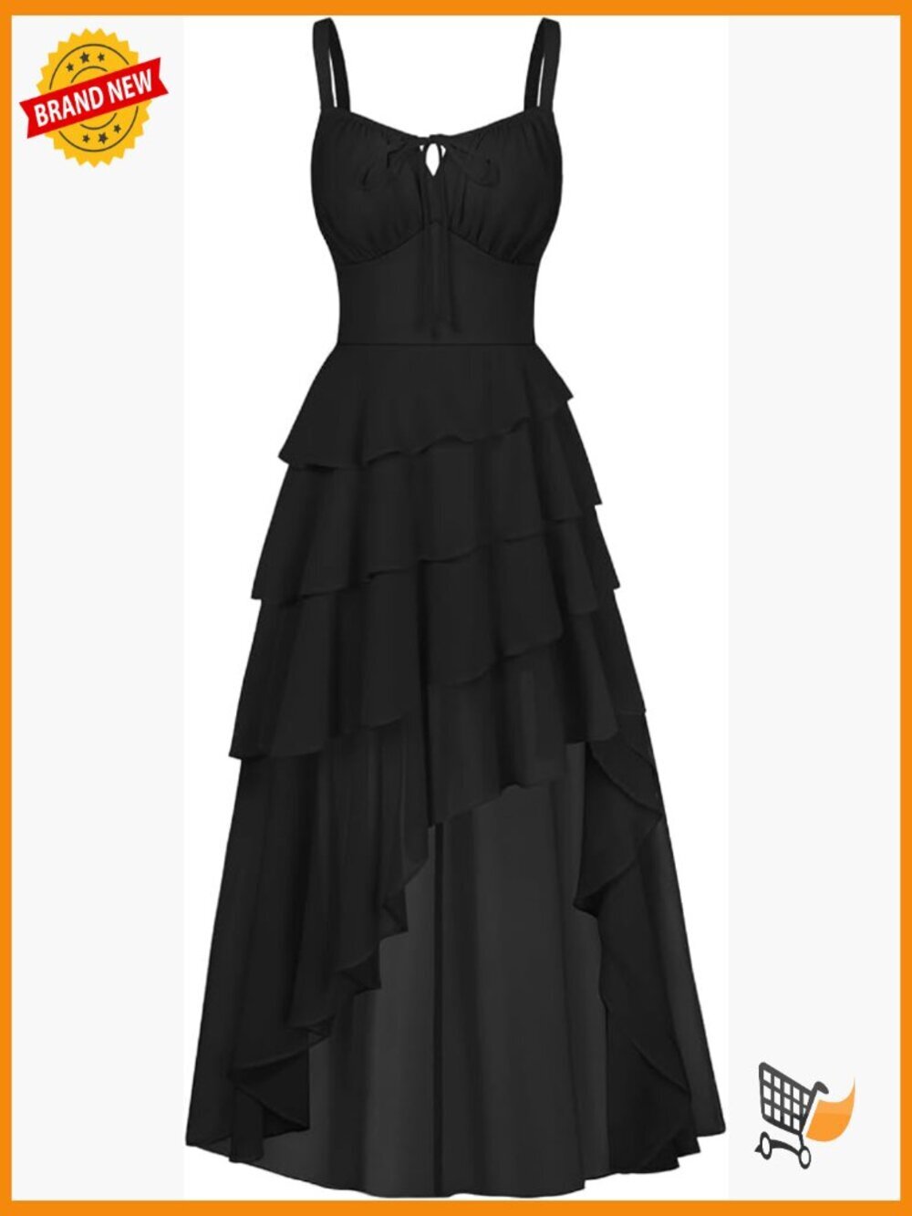 Ruffled Renaissance Corset Dress Pirate Gothic Boho Sundress with Pockets